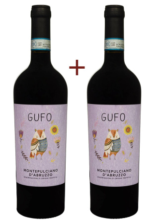 Набор вина Gufo Montepulciano d`Abruzzo Красное Сухое 0.75 (набор 2 х 0.75 л) фото Набор вина Gufo Montepulciano d`Abruzzo Красное Сухое 0.75 (набор 2 х 0.75 л)