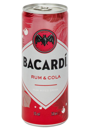 Напиток алкогольный Bacardi Rum-Cola ж/б 0.25 л