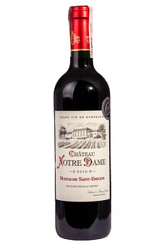 Chateau Notre Dame Montagne Saint Emilion AOC 2016 Сухе Червоне 0.75 л chateau notre dame montagne saint emilion aoc сухое красное 0.75 л