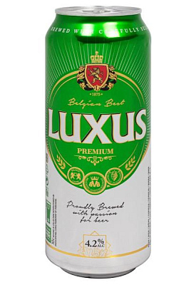 пиво luxus premium 4,2% светлое ж/б 0.5 л