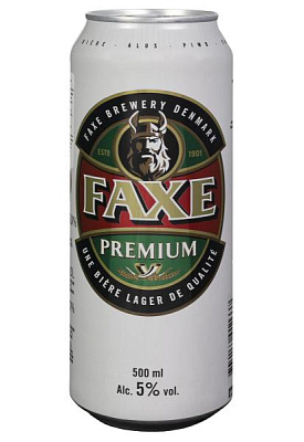 пиво faхe premium 5% светлое ж/б 0.5 л