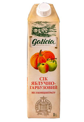 сок galicia яблочно-тыквенный с мякотью 1л