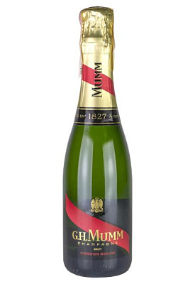 шампанское mumm cordon rouge brut белое 0.375 л