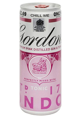 напиток алкогольный gordon's pink gin-tonic ж/б 0.25 л