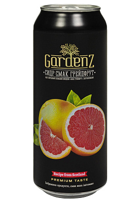 Сидр Gardenz Грейпфрут 5,4% Сладкий ж/б 0.5 л