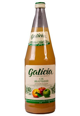 сок galicia яблочный (стекло) 1л