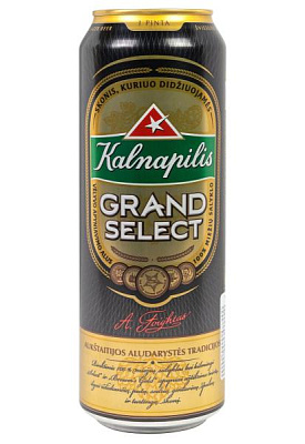 пиво kalnapilis grand select 5,4% ж/б 0.568 л