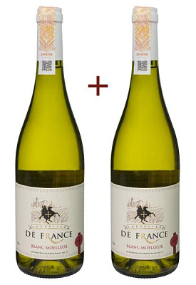 набор вина chevalier de france blanc moelleux белое полусладкое 0.75 (набор 2 х 0.75 л)