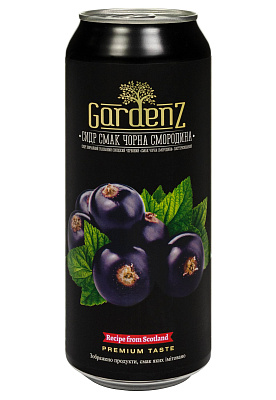 Сидр Gardenz Черная Смородина 5,4% Сладкий ж/б 0.5 л