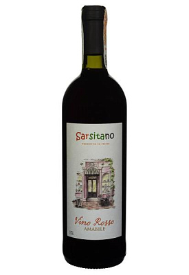 sarsitano vino rosso amabile красное полусладкое new 0.75 л