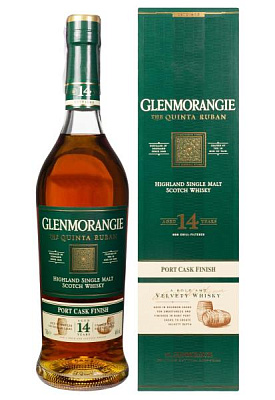 виски glenmorangie quinta ruban 14 y.o. в коробке 0.7 л