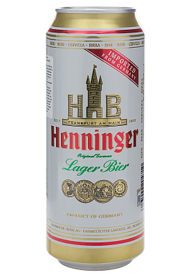 Пиво Henninger Lager 4,8% ж/б 0.5 л