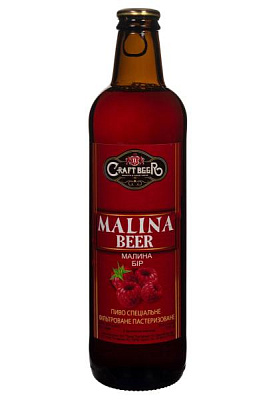 пиво malina beer 5,5% пастеризованное 0.42 л