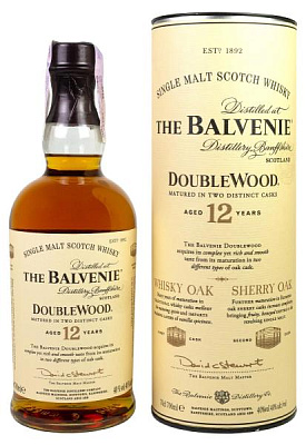 виски balvenie doublewood 12 y.o. в тубусе 0.7 л