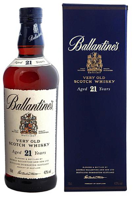 виски ballantine's very old 21 y.o. в коробке 0.7 л