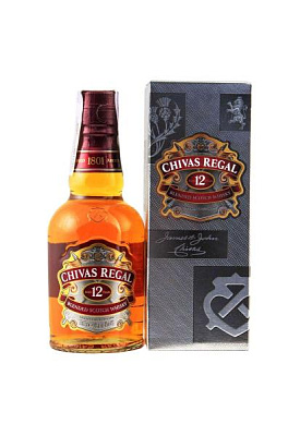 виски chivas regal 12 y.o. в коробке 0.375 л