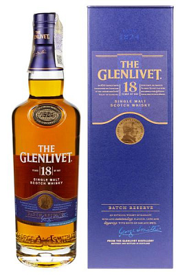 виски the glenlivet 18 y.o. в коробке 0.7 л